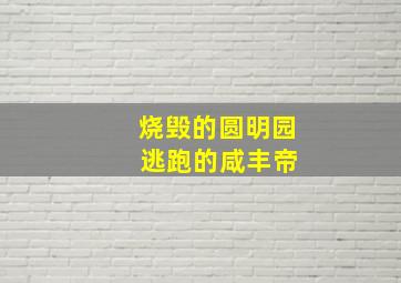 烧毁的圆明园 逃跑的咸丰帝